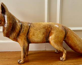 Paper Mache Fox, Signed Sergio Bustamante 19/100