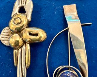 Vintage Sterling Silver Pins