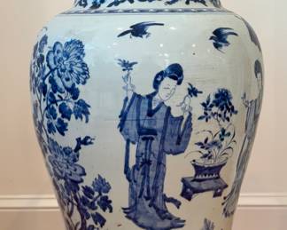 Blue & White Temple Jar