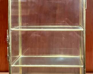 (2) Smalll Brass & Glass Display Cases