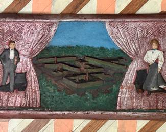 Hand Carved Wood Scene