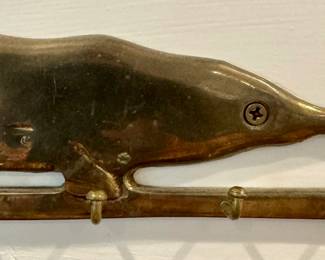 Brass Whale Key Holder