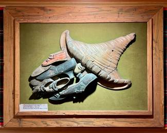 "Wood Carving of Cornucopia & Shoes"