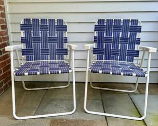(4) Vintage Folding Lawn Chairs