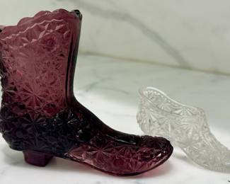 Pressed Glass Shoes