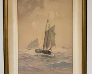 Hendricks Hallett Watercolor, signed lower left Hendricks Hallett was an American artist who was born in 1847