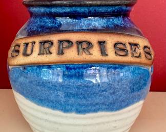 "Surprises" Art Pottery Jar