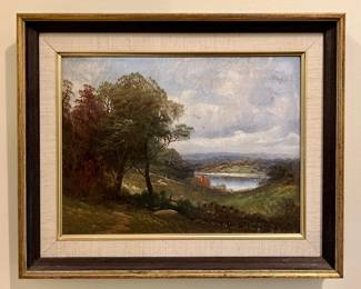 Landscape Oil on Board, Unsigned