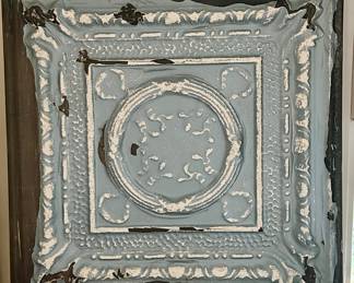 Antique Framed Tin Ceiling Tile