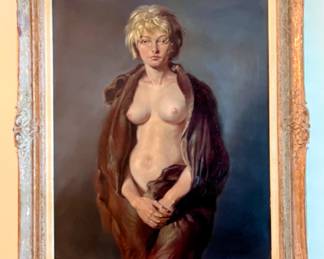 "Nude" Oil on Canvas, Signed Sheppard (Joseph Sherly Sheppard) -Joseph Sherly Sheppard is an American Postwar & Contemporary painter who was born in 1930