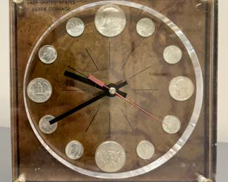 Last United States Silver Coinage Clock