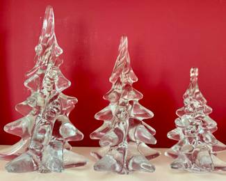 Art Glass Xmas Trees