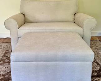 Pottery Barn Everyday Sleeper Loveseat & Storage Ottoman