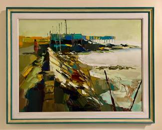 Oil on Canvas, signed Simbari, lower right center: Nicola Simbari was an Italian Postwar & Contemporary painter who was born in 1927.