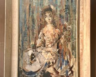 Edna Hibel, Oil on Board