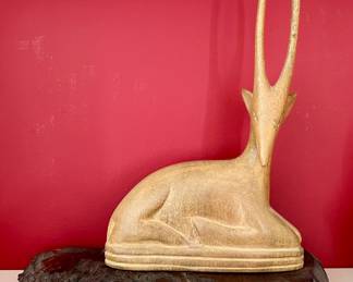 Carved Wooden Antelope