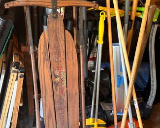 Air Line Sled & Assorted Garden Tools