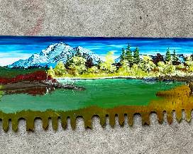 Hand Painted Saw