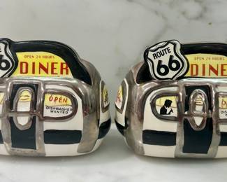 Route 66 Diner Salt & Pepper Shakers