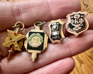 Vintage Fraternity Pendants & Pins