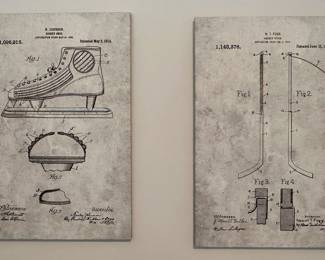 (2) Hockey Stretched Canvas Prints