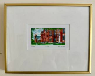 "UVM" Lithograph, Signed D. Holmes 92/250