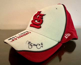 Autographed Yadier Molina Baseball Hat