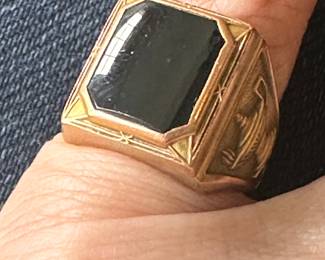 10K & Onyx Ring