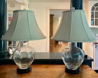 (2) Simon Pearce Shelburne Lamps