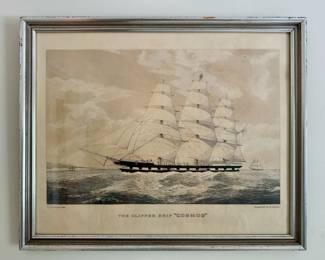 The Clipper Ship "Cosmos" Engraving