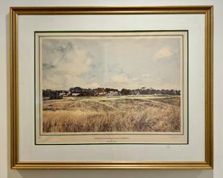 Greywalls from beyond the 7th green, Muirfield Signed Lithograph