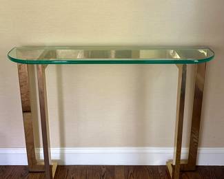 Brass and Glass Console Table