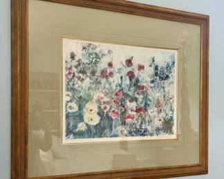 "The Flower Garden" Print Signed Mary Lou Manning