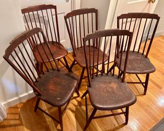(5) Antique Windsor Chairs