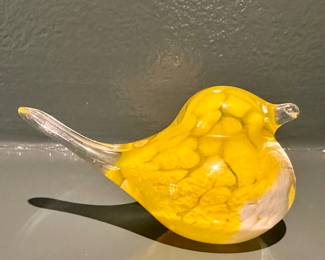 Art Glass Bird, Signed