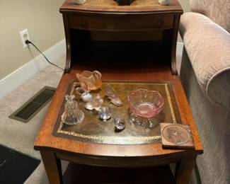 Leather top living room tables