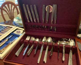 Two sets of stainless flatware in chests 