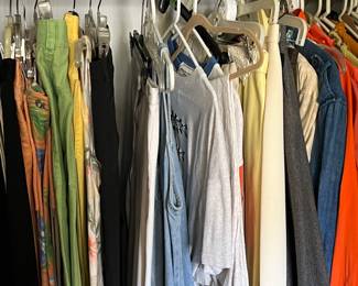 Women's clothing, shoes and accessories in multiple rooms: shoes 7m, clothes medium, pants 12