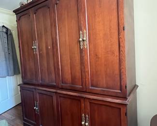 Upstairs entertainment cabinet