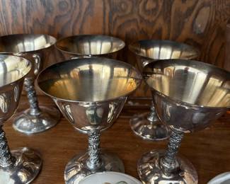 Spanish Silverplate Goblet Set