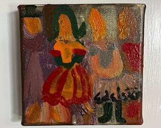 Two Small 4 x 4 Paul Edelstein Originals