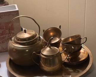 Vintage Brass Tea Set