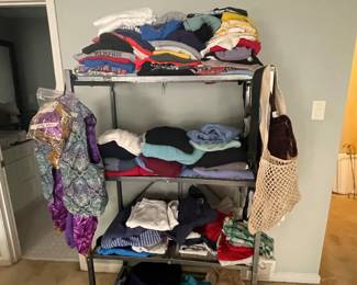 Lots of clothes, school supplies and other items throughout the house.