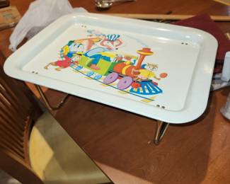 Fox Food train, metal kids tray