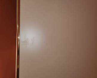 pair matching, lighted curio/storage cabinets.  VERY heavy.   EACH measures: 82" tall x 34" wide x 19 3/4" deep.  CABINETS ARE WIRED TOGETHER (one control for lighting)