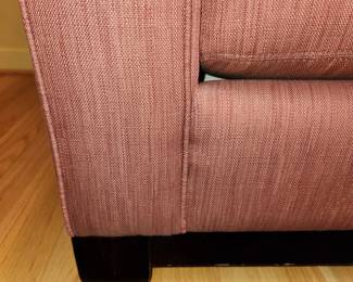 80 inch sofa,  very comfortable. Measures 80" long x 34" deep. Fabric detail