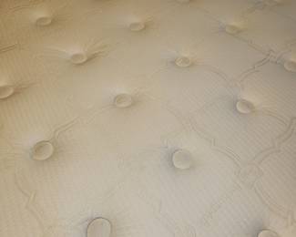 full bedroom set: bed w/ Posturepedic pillowtop mattress, 1 nightstand and 2 dressers, chair