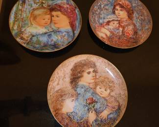 Edna Hibel Mother's Day plates, set of 3