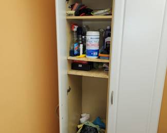 wooden storage cabinet (contents NOT for sale)
