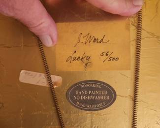 Susan Ward Designs "Lucky" bowl, signed & numbered